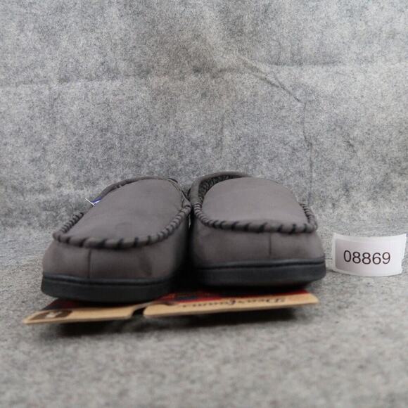 Dearfoams Shoes Mens 7.5 Slippers Microsuede Moccasin Loafer Memory Foam Comfort - Picture 3 of 11